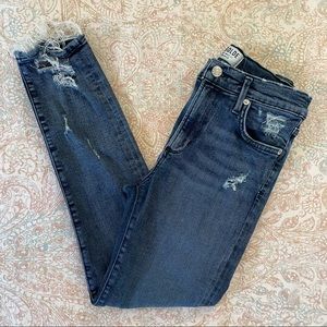 Agolde Sophie Jean Distressed Crop Skinny Jeans 27